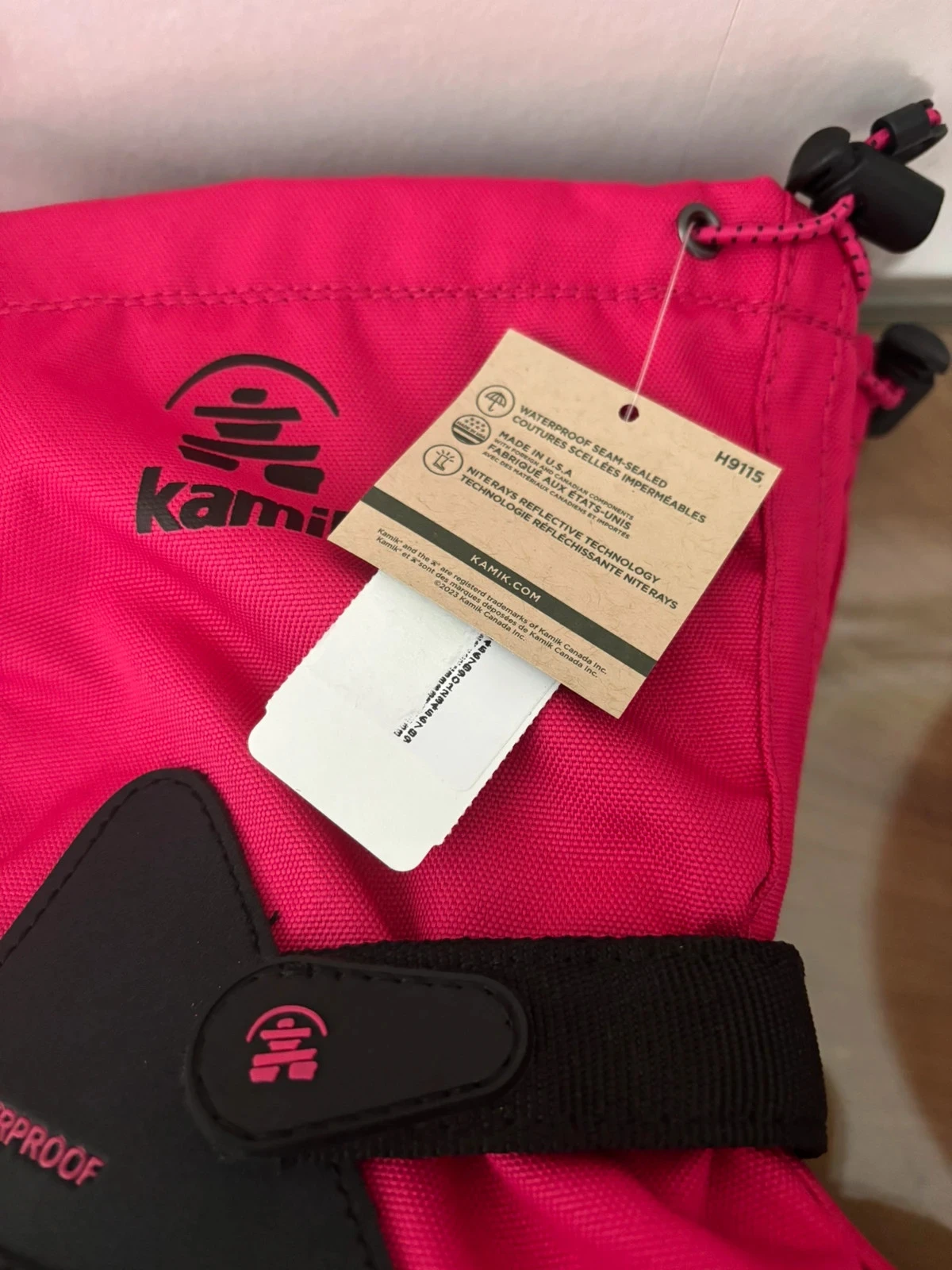 Botas de neve Kamik rosa escuro para meninas, tamanho 32, pós-esqui – photo 9